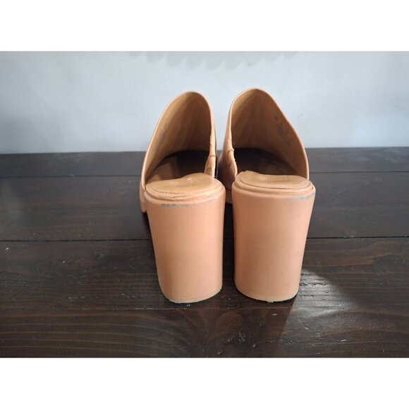 Naturalizer Gen N Connect Tan Leather Block Heeled Mules/Pre-owned, Sz. 9M - Picture 6 of 10